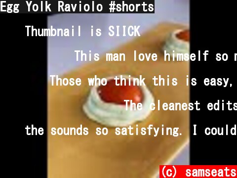 Egg Yolk Raviolo #shorts  (c) samseats
