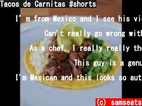 Tacos de Carnitas #shorts  (c) samseats