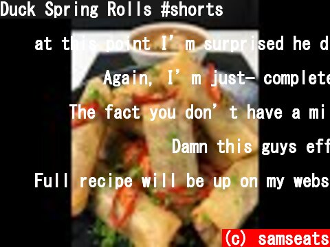 Duck Spring Rolls #shorts  (c) samseats
