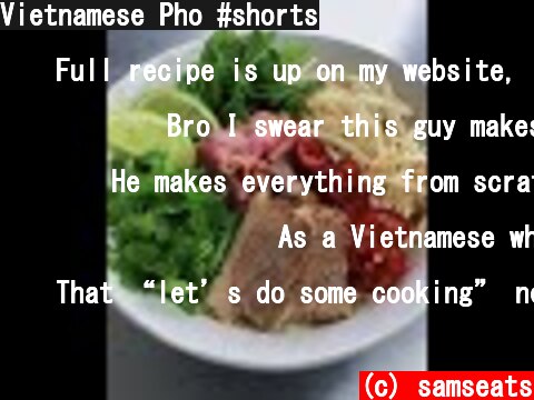 Vietnamese Pho #shorts  (c) samseats