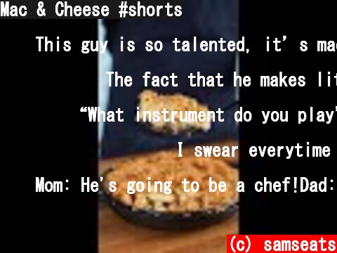 Mac & Cheese #shorts  (c) samseats