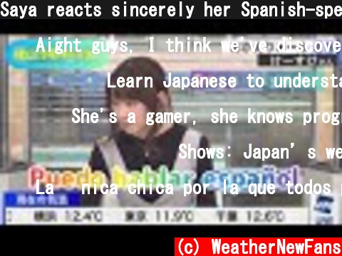 Saya reacts sincerely her Spanish-speakers viewers  (c) WeatherNewFans