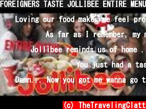 FOREIGNERS TASTE JOLLIBEE ENTIRE MENU! -Jollibee taste test Manila  (c) TheTravelingClatt