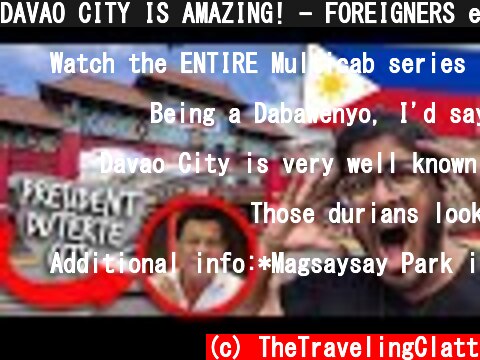 DAVAO CITY IS AMAZING! - FOREIGNERS explore the CAPITOL OF MINDANAO!  (c) TheTravelingClatt