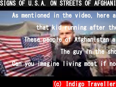 SIGNS OF U.S.A. ON STREETS OF AFGHANISTAN (Extreme Travel Afghanistan)  (c) Indigo Traveller