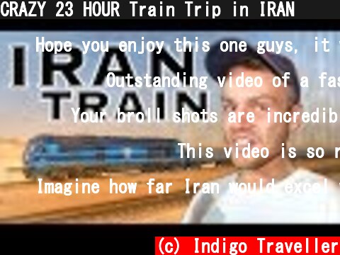 CRAZY 23 HOUR Train Trip in IRAN 🇮🇷(1000 Mile Journey)  (c) Indigo Traveller