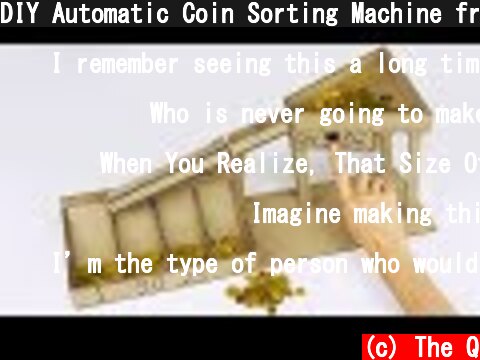 DIY Automatic Coin Sorting Machine from Cardboard v2.0  (c) The Q