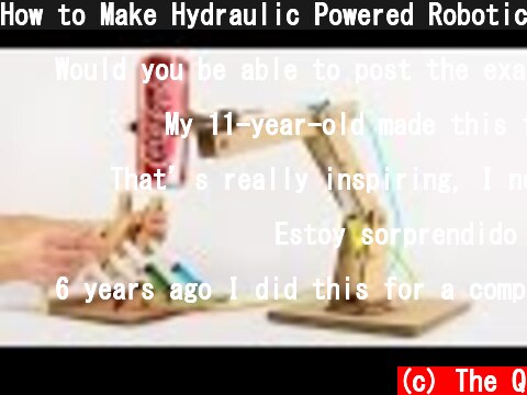 How to Make Hydraulic Powered Robotic Arm from Cardboard  (c) The Q