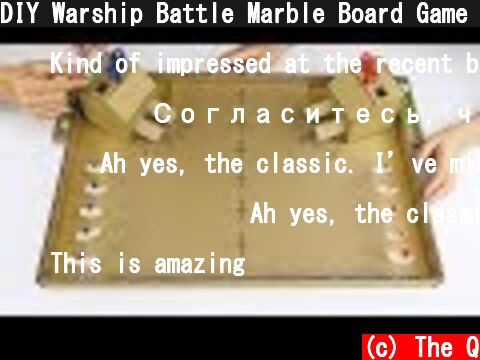 DIY Warship Battle Marble Board Game from Cardboard at Home  (c) The Q