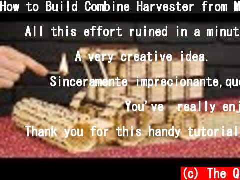 How to Build Combine Harvester from Matches Without Glue  (c) The Q