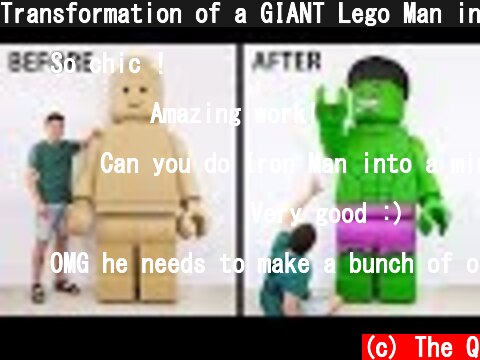 Transformation of a GIANT Lego Man into an Insane HULK  (c) The Q