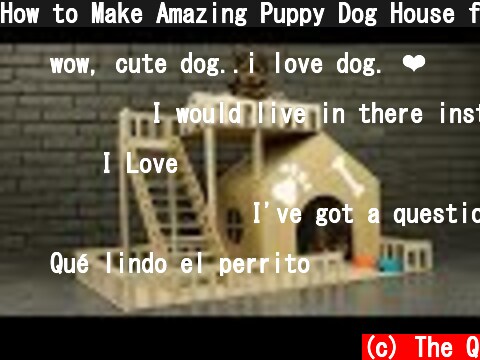 How to Make Amazing Puppy Dog House from Cardboard  (c) The Q