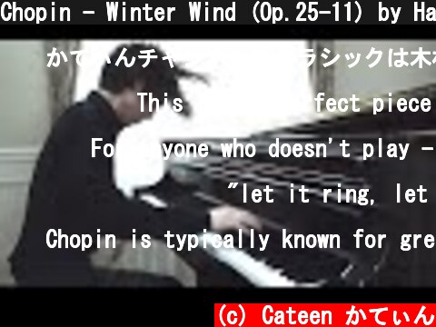 Chopin - Winter Wind (Op.25-11) by Hayato Sumino  (c) Cateen かてぃん