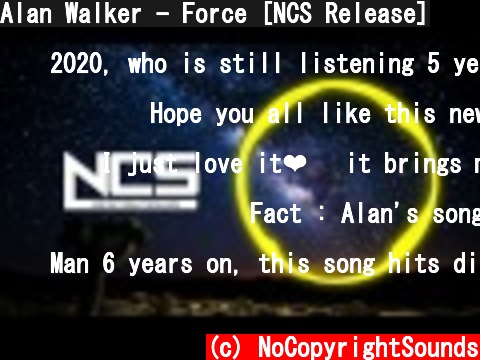 Alan Walker - Force [NCS Release]  (c) NoCopyrightSounds