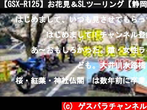 【GSX-R125】お花見＆SLツーリング【静岡・川根】  (c) ゲスバラチャンネル