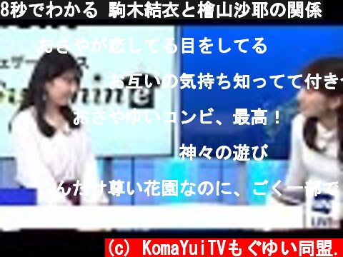8秒でわかる 駒木結衣と檜山沙耶の関係  (c) KomaYuiTVもぐゆい同盟.