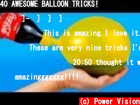 40 AWESOME BALLOON TRICKS!  (c) Power Vision