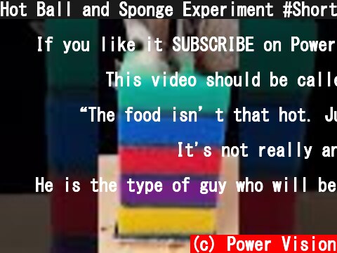 Hot Ball and Sponge Experiment #Shorts  (c) Power Vision