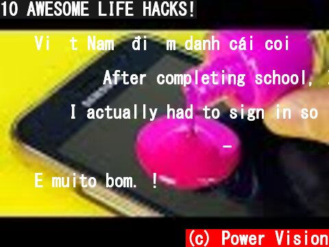 10 AWESOME LIFE HACKS!  (c) Power Vision
