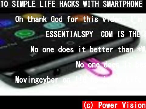 10 SIMPLE LIFE HACKS WITH SMARTPHONE  (c) Power Vision