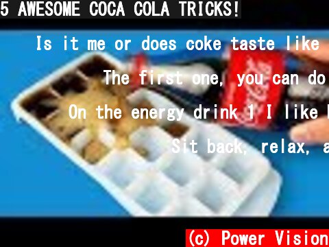 5 AWESOME COCA COLA TRICKS!  (c) Power Vision