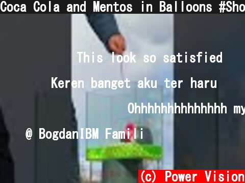 Coca Cola and Mentos in Balloons #Shorts  (c) Power Vision