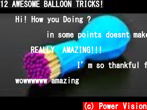 12 AWESOME BALLOON TRICKS!  (c) Power Vision