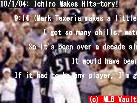 10/1/04: Ichiro Makes Hits-tory!  (c) MLB Vault