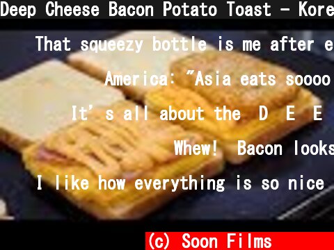 Deep Cheese Bacon Potato Toast - Korean Street Food  (c) Soon Films 순필름