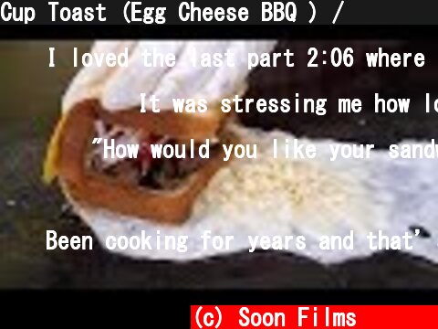 Cup Toast (Egg Cheese BBQ ) / 컵토스트 / Korean Street Food  (c) Soon Films 순필름