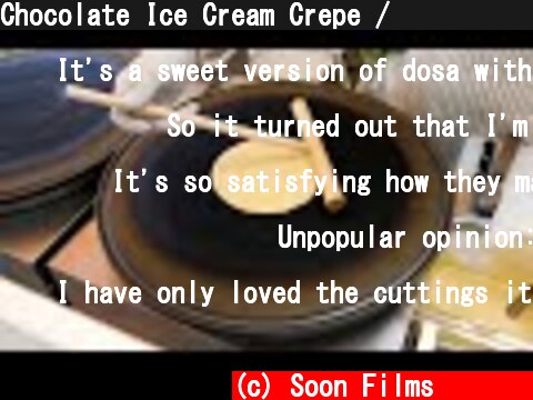 Chocolate Ice Cream Crepe / 초코 아이스크림 크레페 / Korean Street Food  (c) Soon Films 순필름