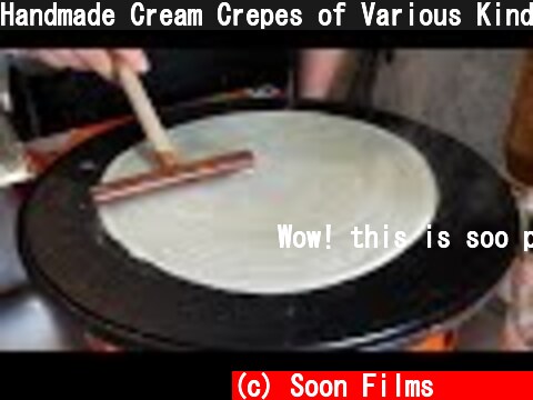 Handmade Cream Crepes of Various Kinds / 수제 크림 크레페 / Korean Street Food  (c) Soon Films 순필름