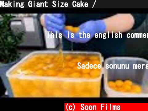 Making Giant Size Cake / 대왕 카스테라 만들기 / Korean street food  (c) Soon Films 순필름
