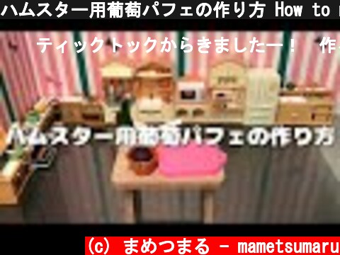 ハムスター用葡萄パフェの作り方 How to make a grape parfait for the cute hamster  (c) まめつまる - mametsumaru