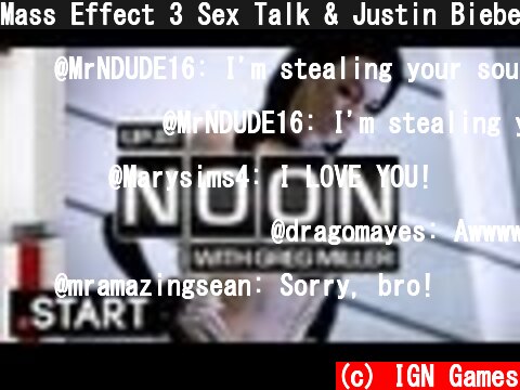 Mass Effect 3 Sex Talk & Justin Bieber vs. a Beaver - Up At Noon  (c) IGN Games