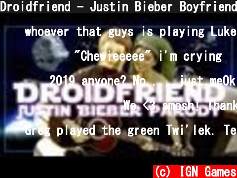 Droidfriend - Justin Bieber Boyfriend Parody  (c) IGN Games