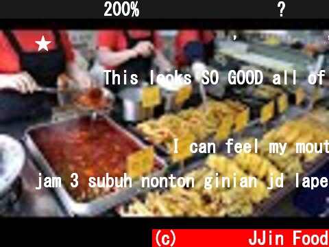 한번 맛보면 200% 단골되는 분식집? 떡볶이, 수제튀김, 어묵, 순대, 분식맛집 / spicy rice cake Tteokbokki / korea street food  (c) 찐푸드 JJin Food