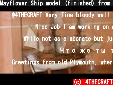 Mayflower Ship model (finished) from Artesania Latina Kit- Wooden Model Ship  (c) 4THECRAFT