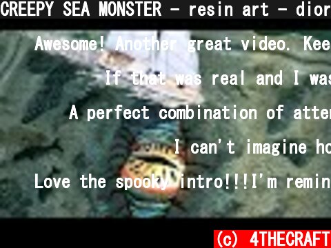 CREEPY SEA MONSTER - resin art - diorama/lamp  (c) 4THECRAFT
