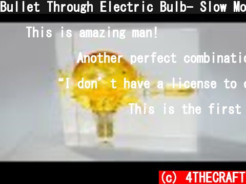 Bullet Through Electric Bulb- Slow Motion Epoxy Resin Art /Diorama  (c) 4THECRAFT
