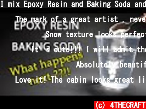 I mix Epoxy Resin and Baking Soda and see what happens- Epoxy Resin Art Experiment -DIY Diorama  (c) 4THECRAFT