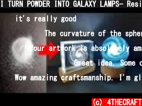 I TURN POWDER INTO GALAXY LAMPS- Resin art- epoxy resin and wood lamp  (c) 4THECRAFT