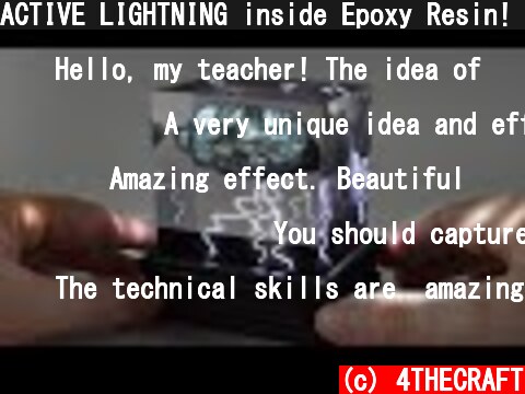 ACTIVE LIGHTNING inside Epoxy Resin! - DIY- Resin Art  (c) 4THECRAFT
