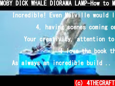 MOBY DICK WHALE DIORAMA LAMP-How to Make-Epoxy Resin Art-Clay Art-DIY  (c) 4THECRAFT