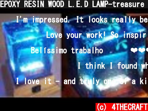 EPOXY RESIN WOOD L.E.D LAMP-treasure chest on sea bed - DIY  (c) 4THECRAFT