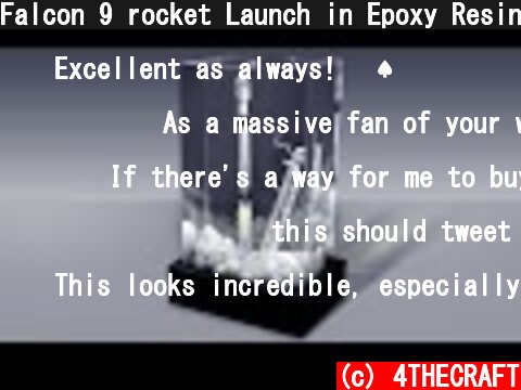 Falcon 9 rocket Launch in Epoxy Resin- DIY Lamp/Diorama-SpaceX/NASA - Epoxy Resin Art  (c) 4THECRAFT