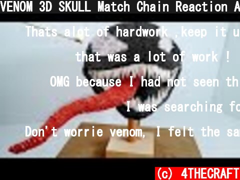 VENOM 3D SKULL Match Chain Reaction Amazing Fire Art Domino  (c) 4THECRAFT