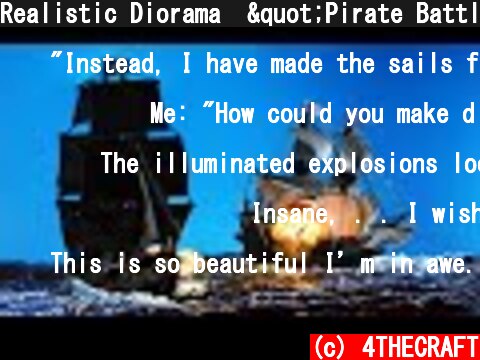 Realistic Diorama  "Pirate Battleship"  How to make- Epoxy resin art  (c) 4THECRAFT