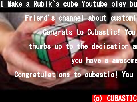 I Make a Rubik`s cube Youtube play button | 100,000 subscribers  (c) CUBASTIC