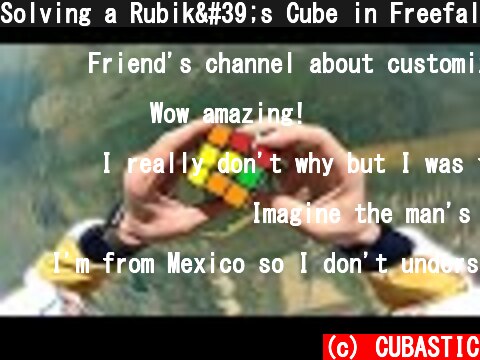 Solving a Rubik's Cube in Freefall | Skydiving  (c) CUBASTIC